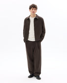 Regular Fit Poly Viscose Spread Collar Jacket - Brown