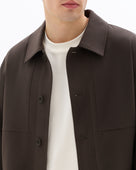 Regular Fit Poly Viscose Spread Collar Jacket - Brown