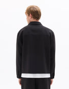 Regular Fit Poly Viscose Spread Collar Jacket - Black