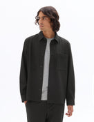 Oversized Poly Viscose Solid Spread Collar Shirts - Grey