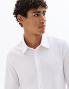 Regular Fit 100% Cotton Spread Collar Shirt - White