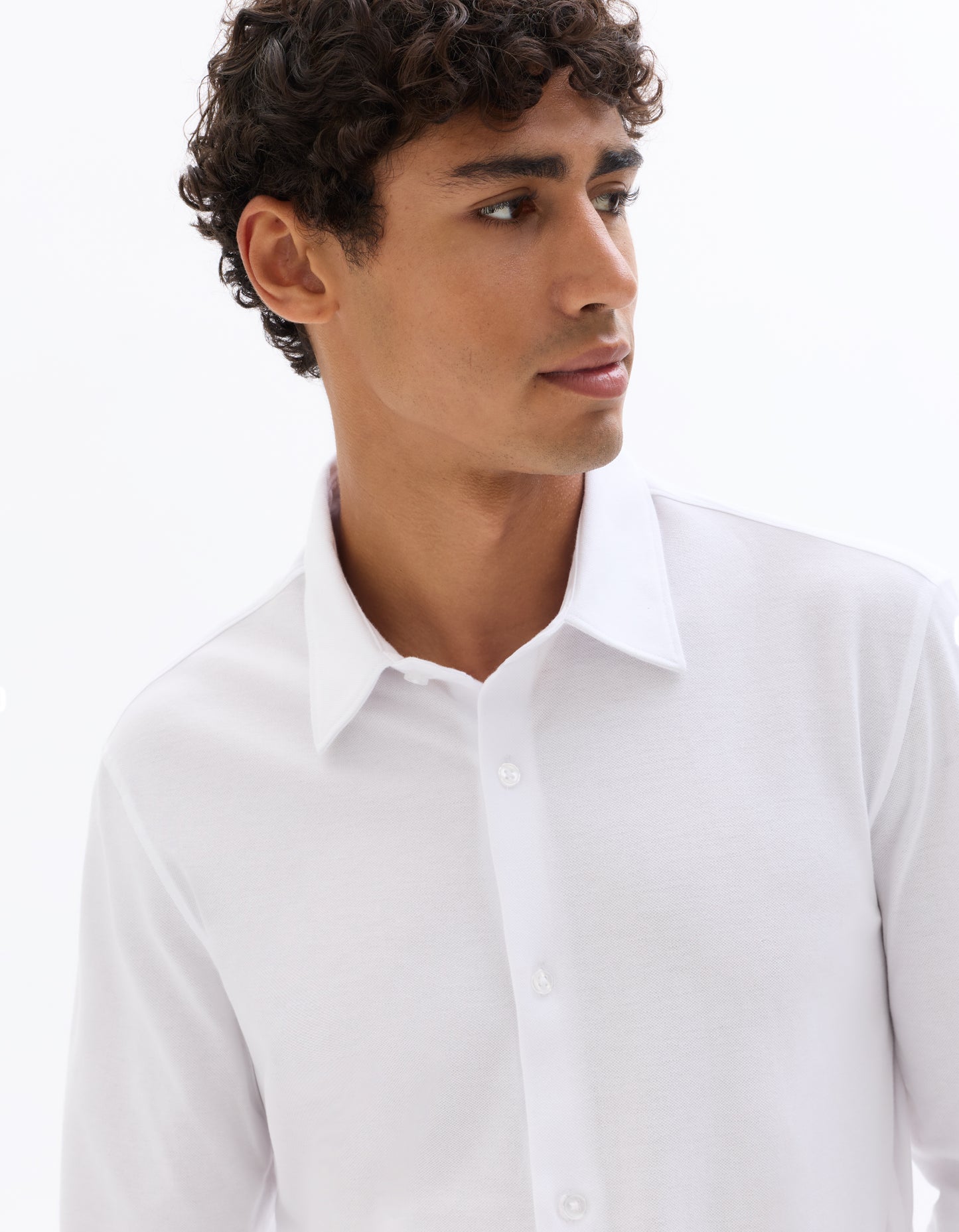 Regular Fit 100% Cotton Spread Collar Shirt - White