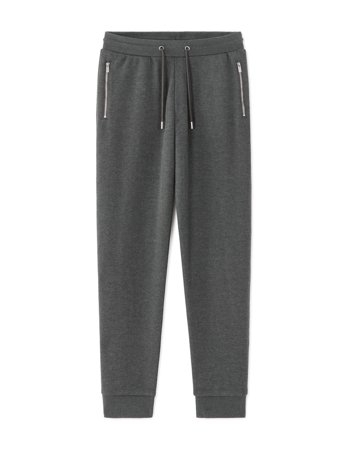 Regular Fit 100% Cotton Solid Casual Joggers - Grey