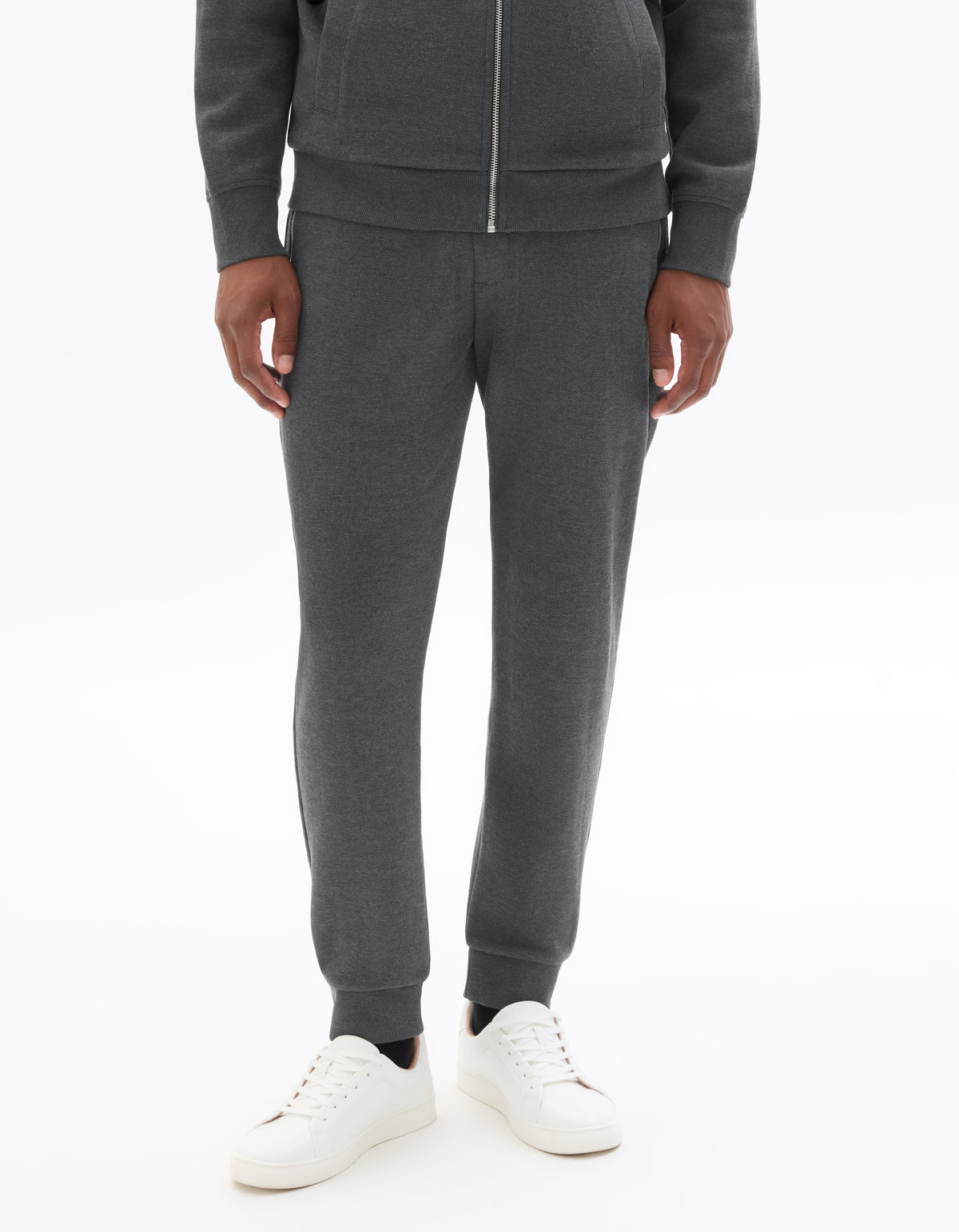 Regular Fit 100% Cotton Solid Casual Joggers - Grey