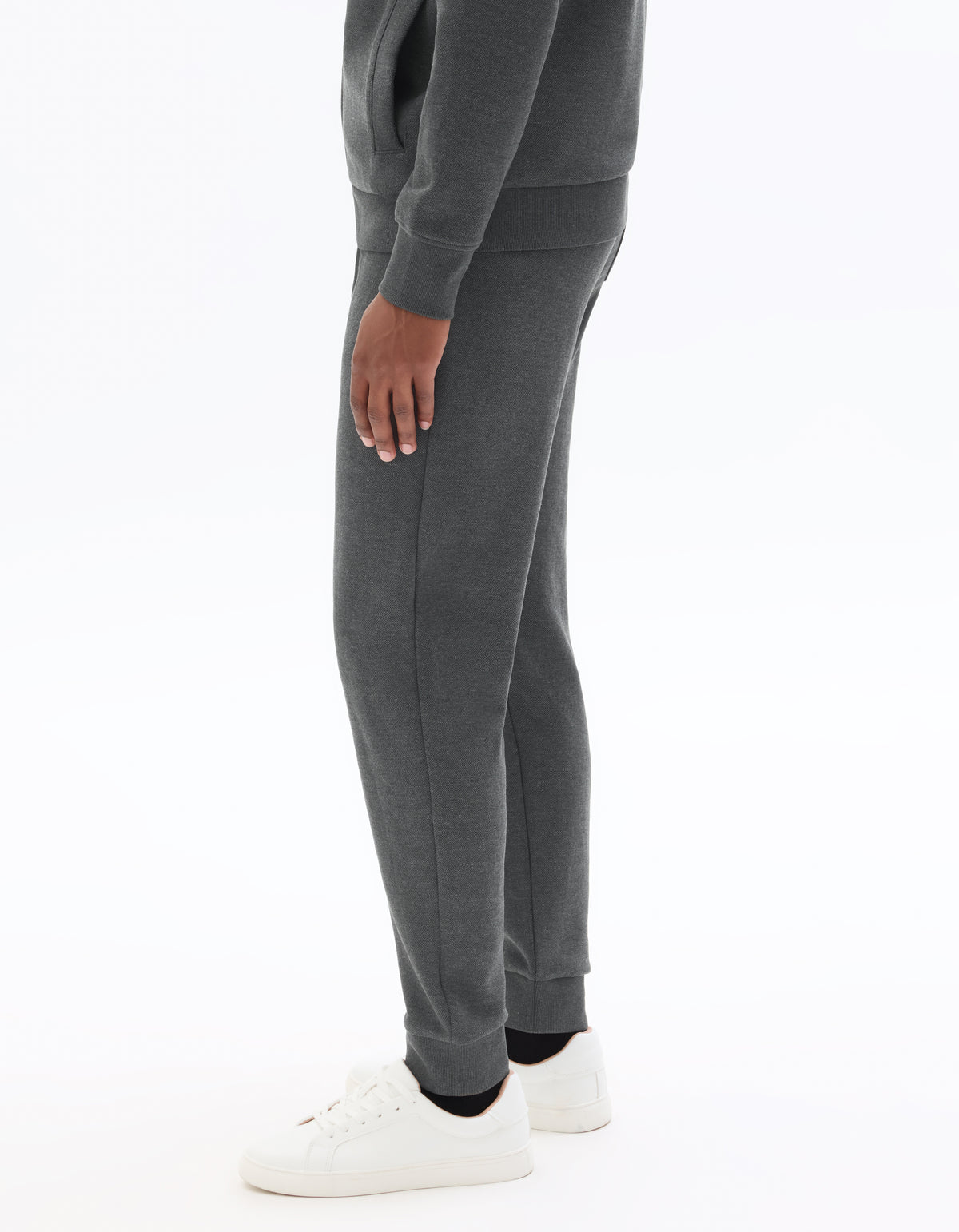 Regular Fit 100% Cotton Solid Casual Joggers - Grey