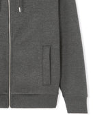 Regular Fit Cotton Blend Hooded Sweatshirt - Grey