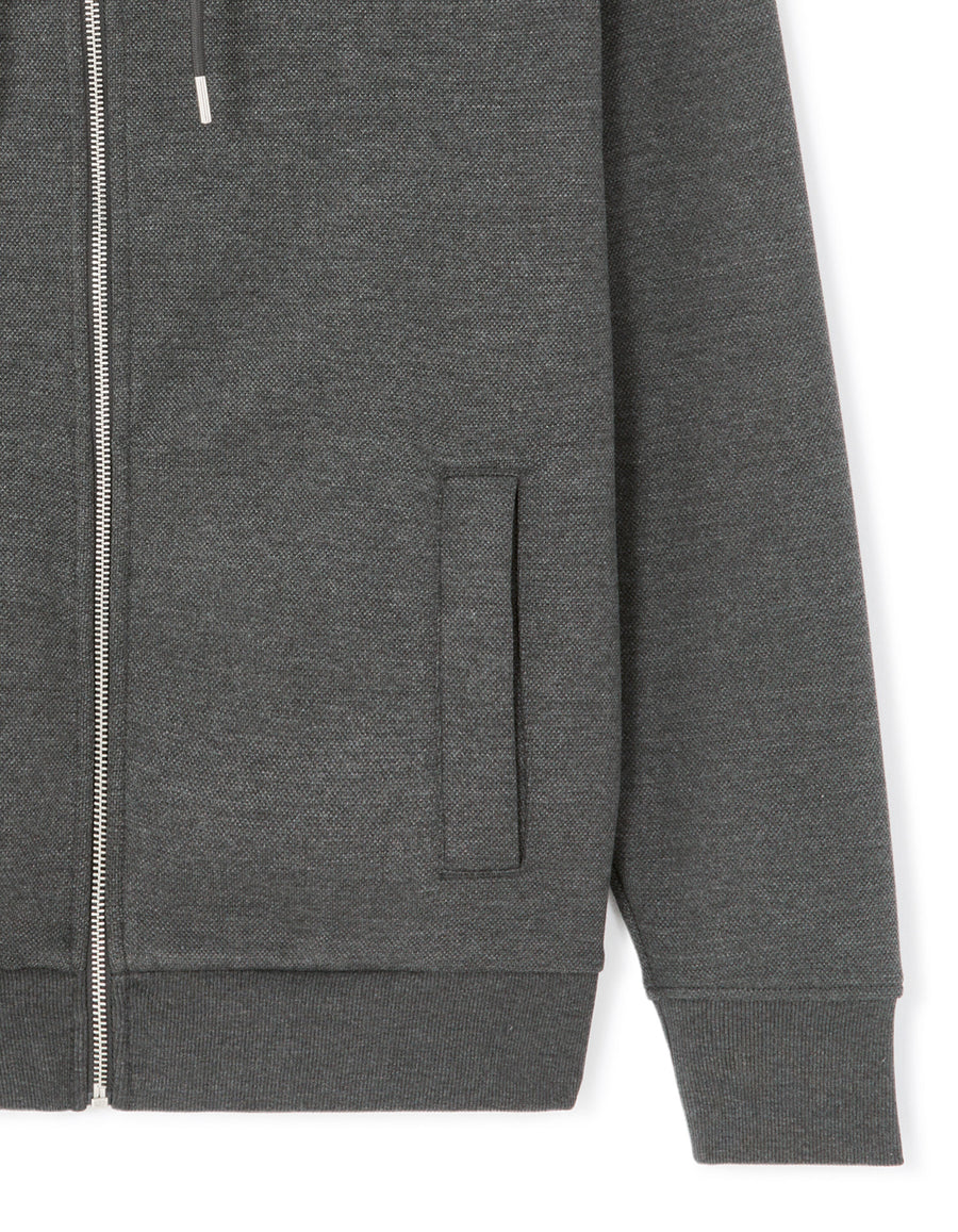 Regular Fit Cotton Blend Hooded Sweatshirt - Grey