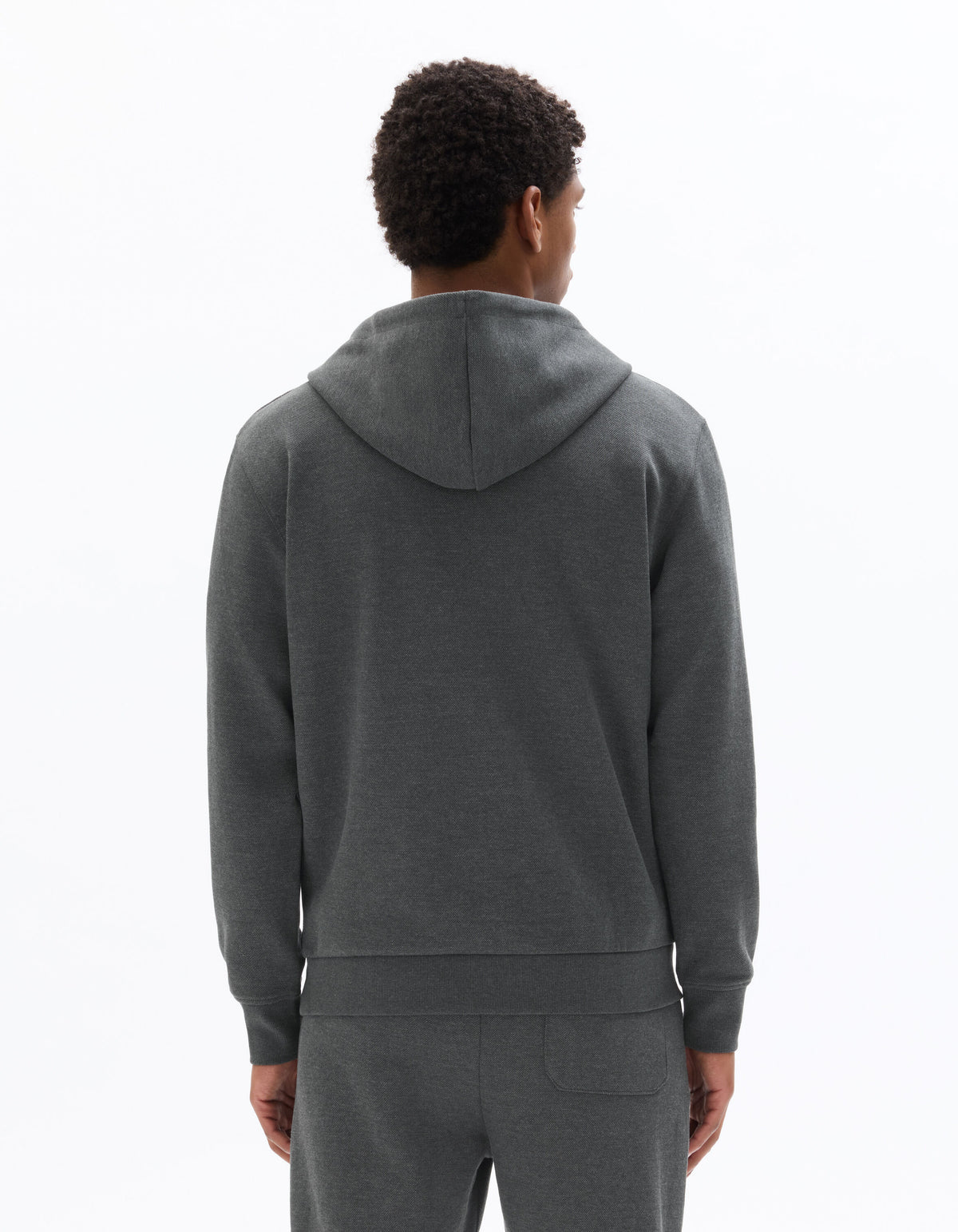 Regular Fit Cotton Blend Hooded Sweatshirt - Grey