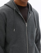 Regular Fit Cotton Blend Hooded Sweatshirt - Grey