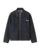 Naruto Shippuden Oversized Fit 100% Cotton Printed Spread Collar Denim Jacket - Navy Blue