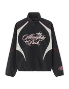 Naruto Shippuden Oversized Fit Printed Spread Collar Jacket - Black
