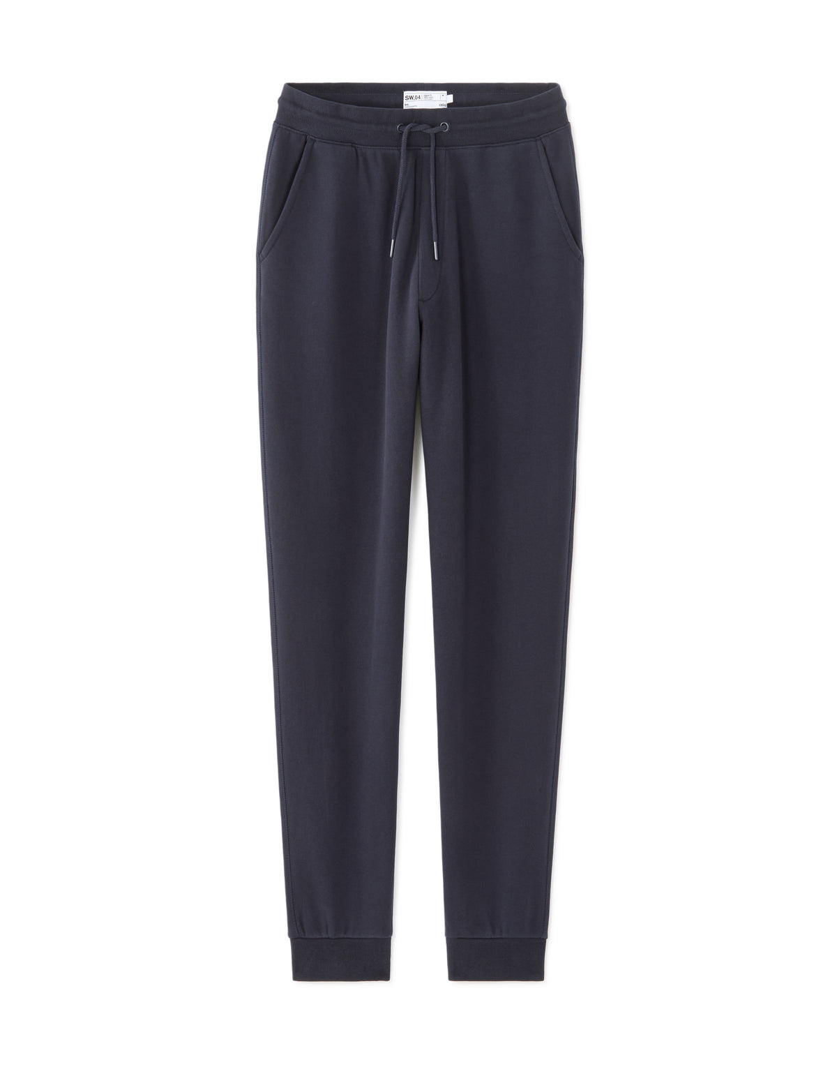 Regular Fit 100% Cotton Solid Casual Joggers - Navy Blue