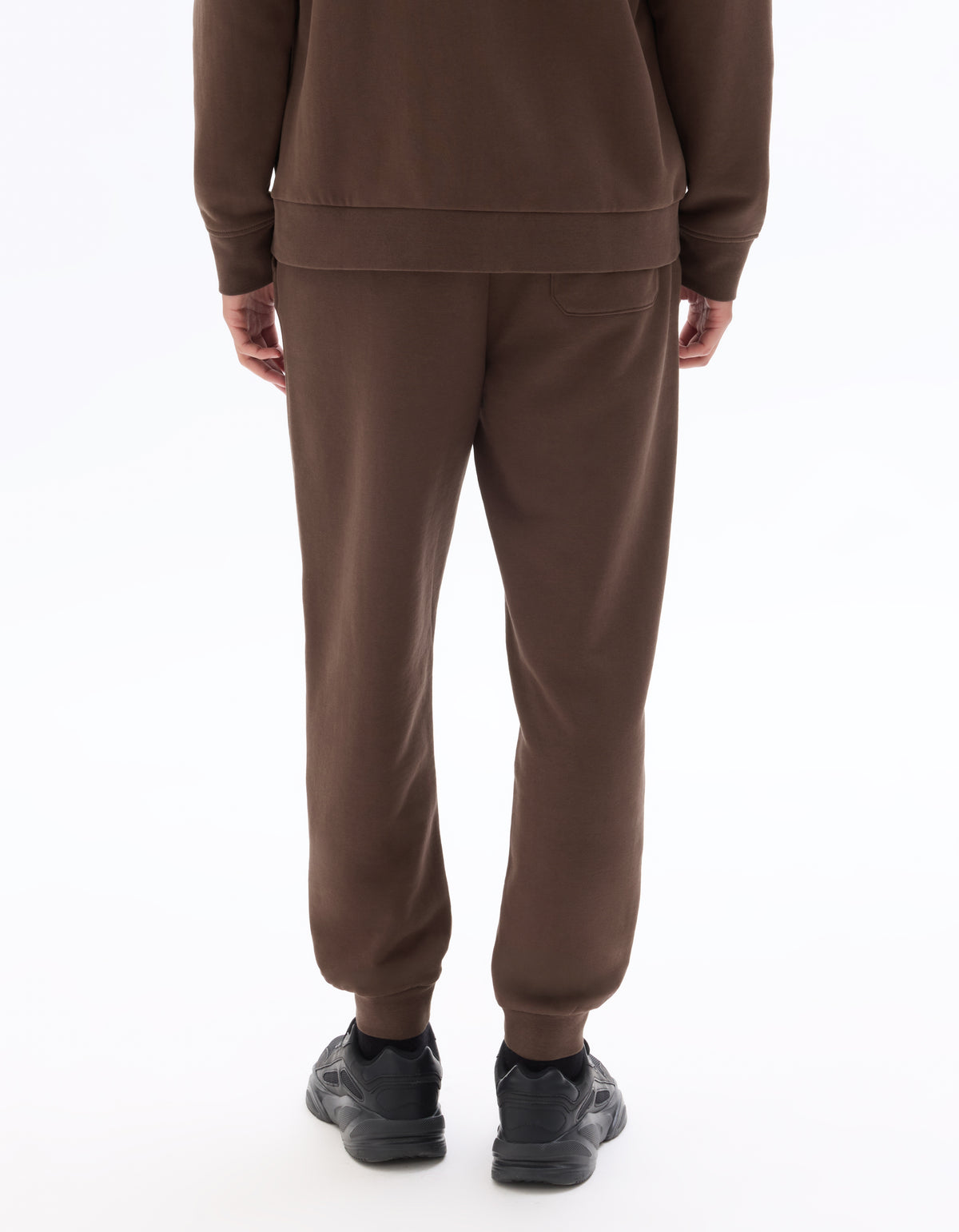 Regular Fit 100% Cotton Solid Casual Joggers - Brown
