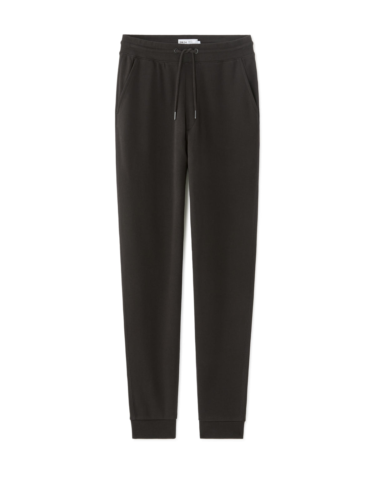 Regular Fit 100% Cotton Solid Casual Joggers - Black