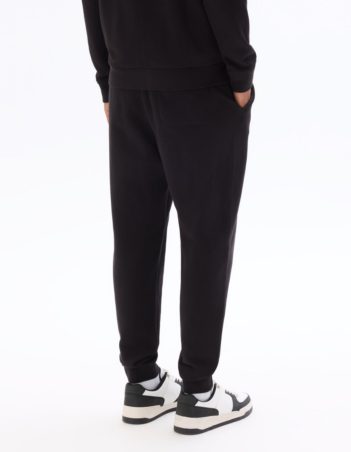 Regular Fit 100% Cotton Solid Casual Joggers - Black