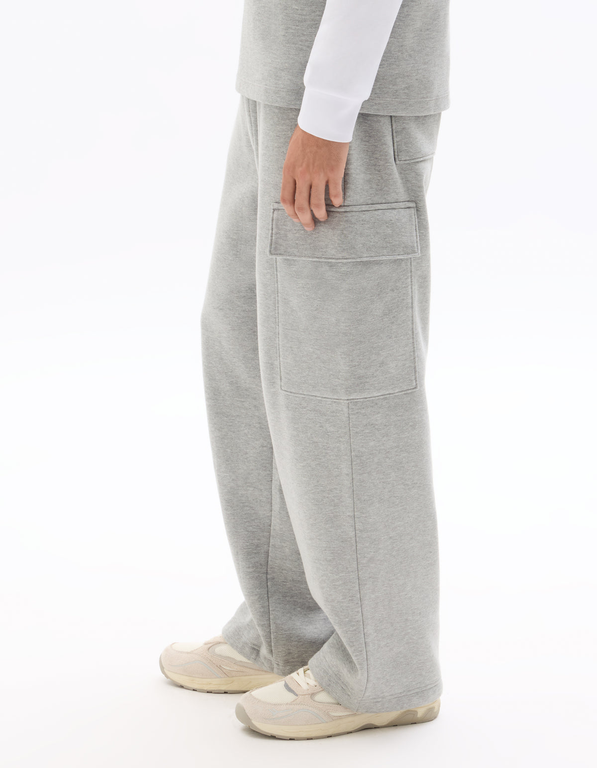 Loose cargo Fit Cotton Blend Casual Jogging Pant - Grey