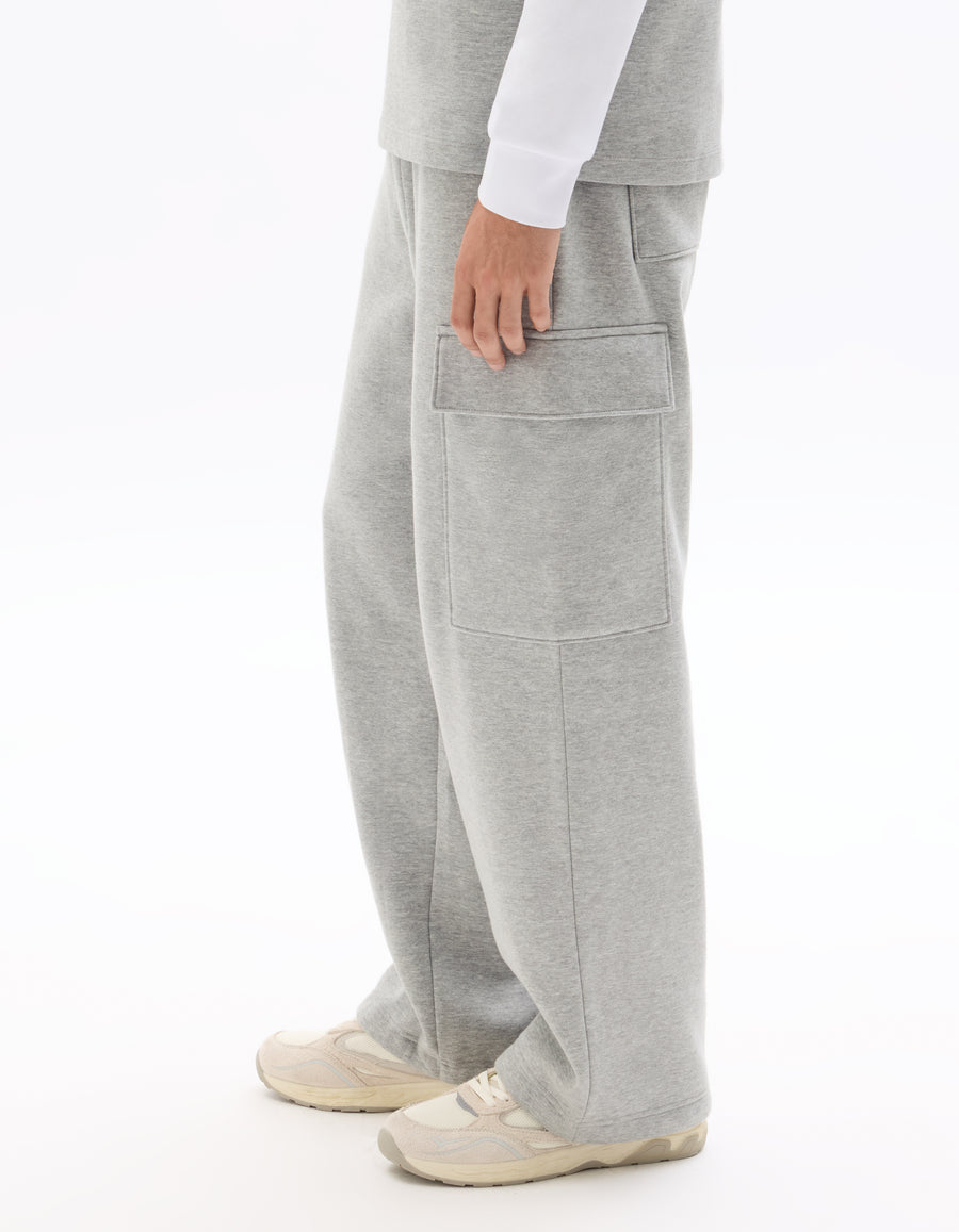 Loose cargo Fit Cotton Blend Casual Jogging Pant - Grey