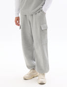 Loose cargo Fit Cotton Blend Casual Jogging Pant - Grey