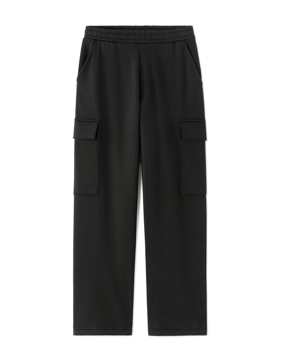 Loose cargo Fit Cotton Blend Casual Jogging Pant - Black