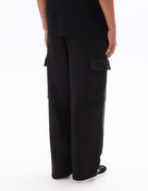 Loose cargo Fit Cotton Blend Casual Jogging Pant - Black