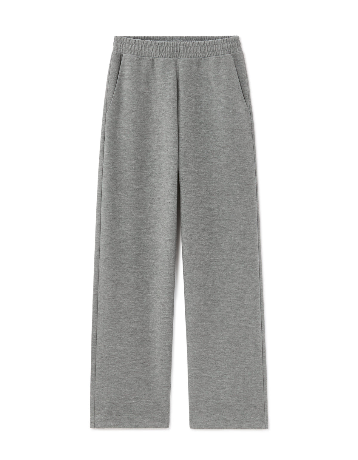 Loose Fit Poly-Cotton Solid interlock knit joggers - Grey