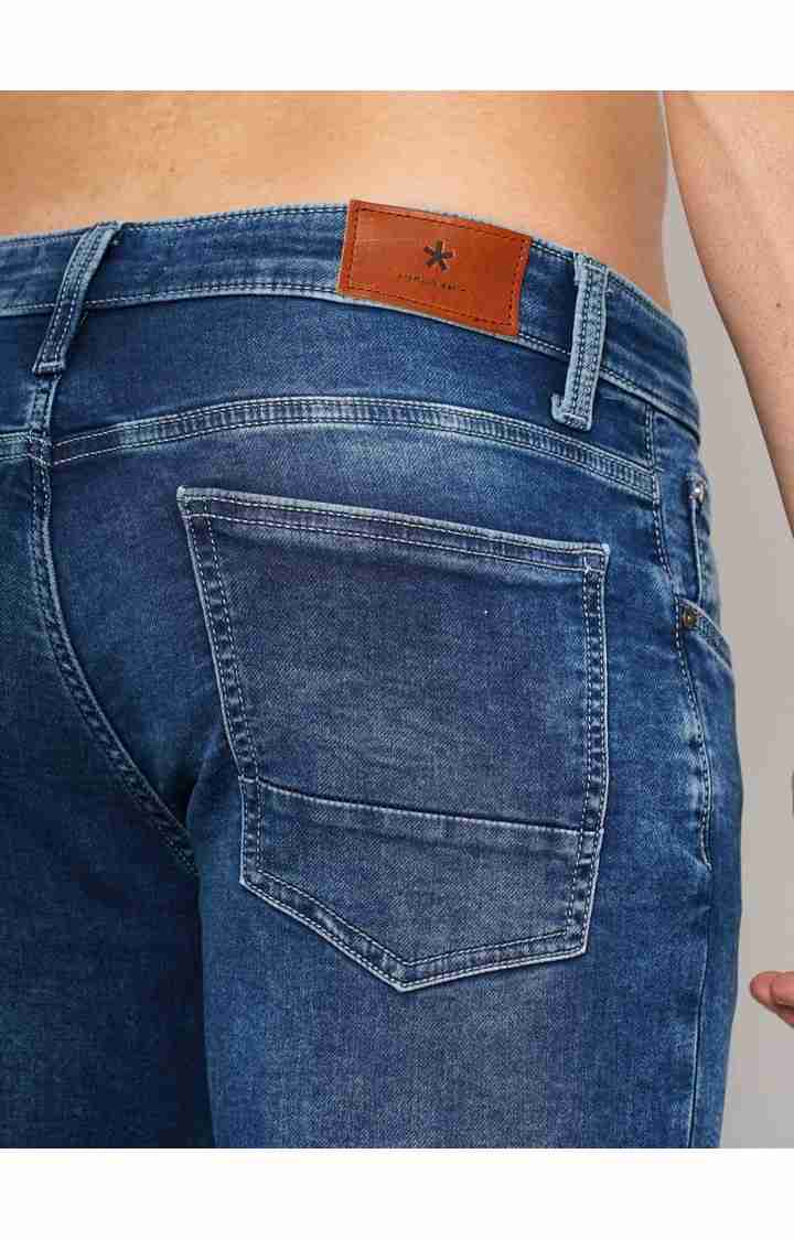 Celio* Cotton-Blend Skinny Fit Blue Jean