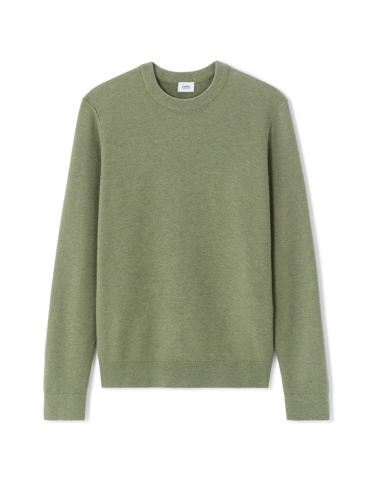 Regular Fit 100% Cotton Solid Crew Neck Sweaters
