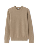 Regular Fit 100% Cotton Crew Neck Sweater - Beige