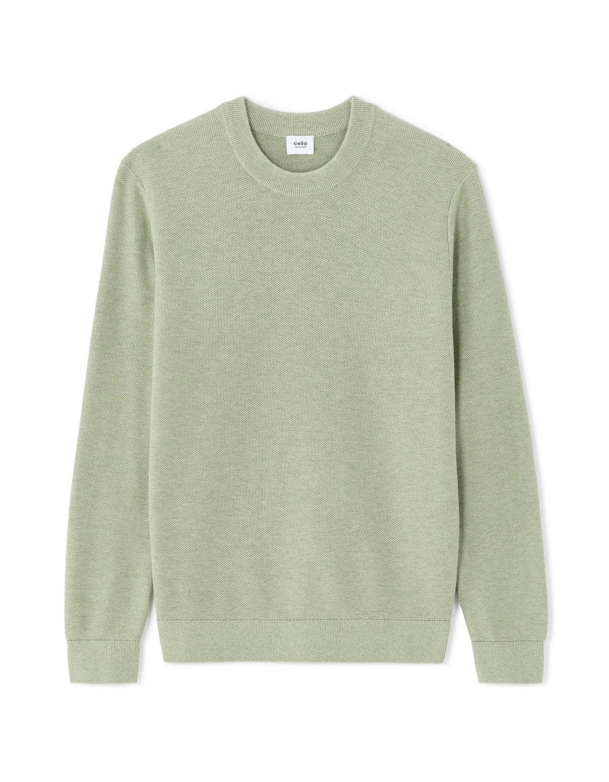 Regular Fit 100% Cotton Crew Neck Sweaters - Green