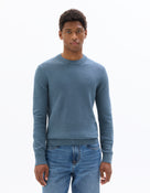 Regular Fit 100% Cotton Round Neck Sweater - Blue