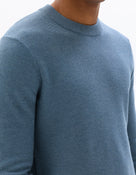 Regular Fit 100% Cotton Round Neck Sweater - Blue