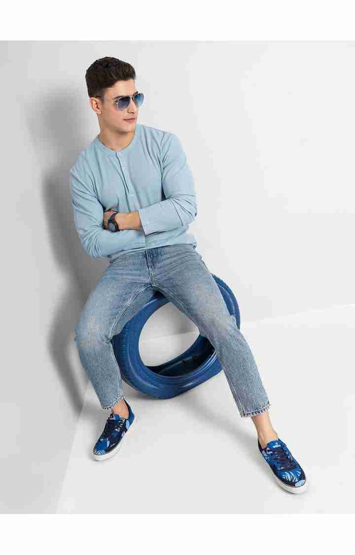 Celio* Cotton Relaxed Fit Blue Jean