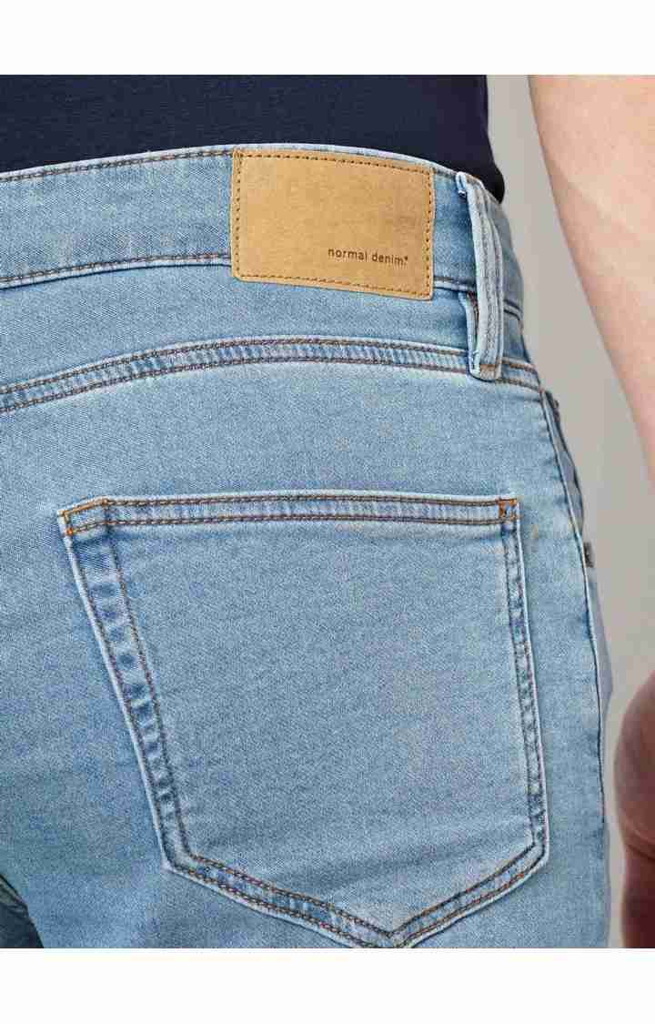 Celio* Cotton Straight Fit Light Blue Jean
