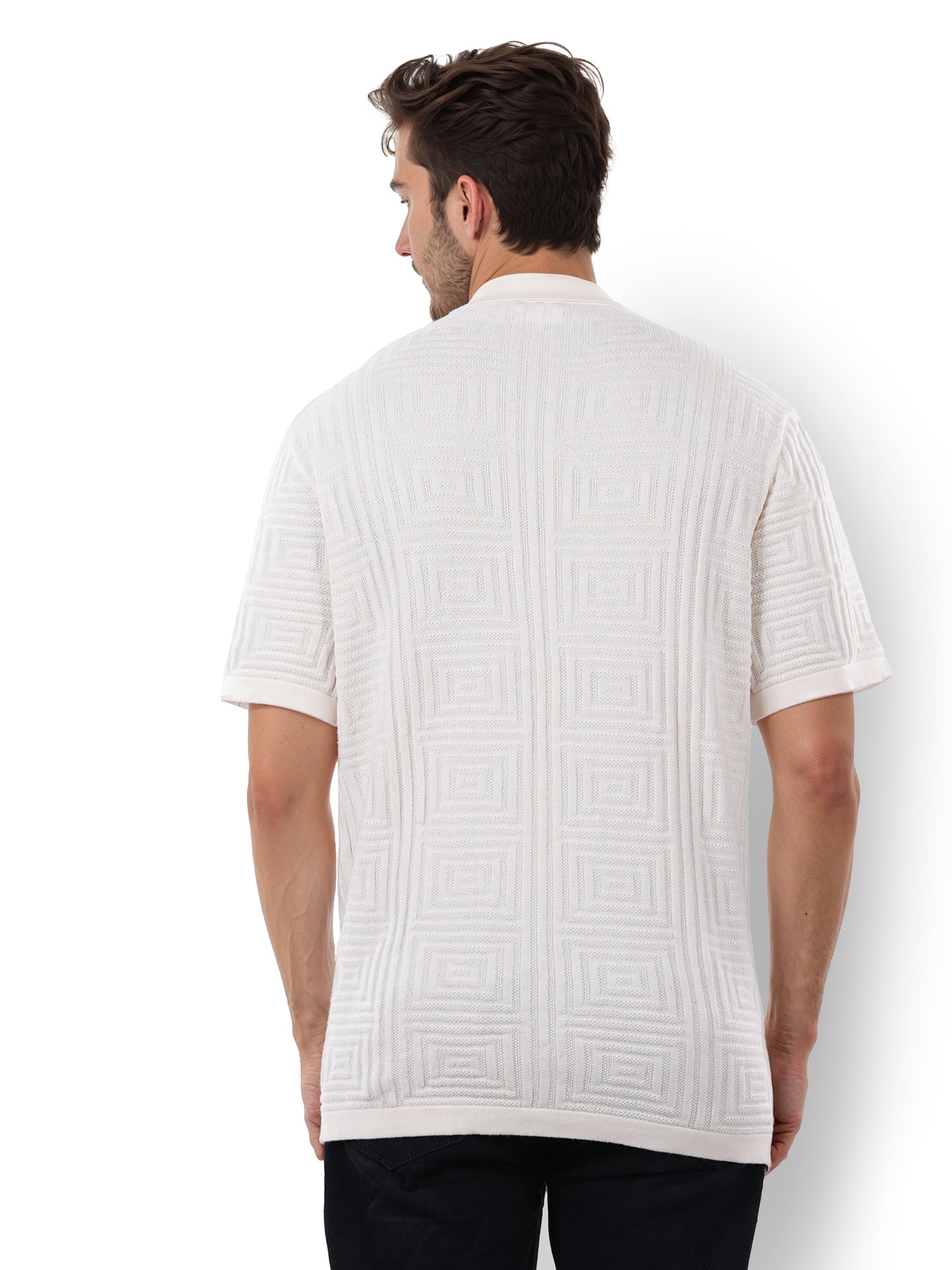 Celio* Solid Regular Fit Cotton White T-Shirt