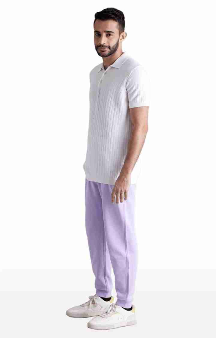 Celio* Cotton Jogger Fit Purple Trouser