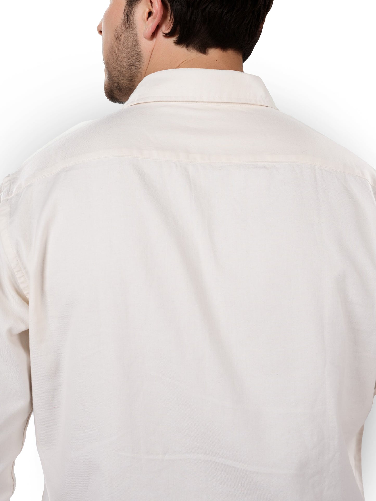 Celio* Solid Regular Fit Cotton Beige Shirt