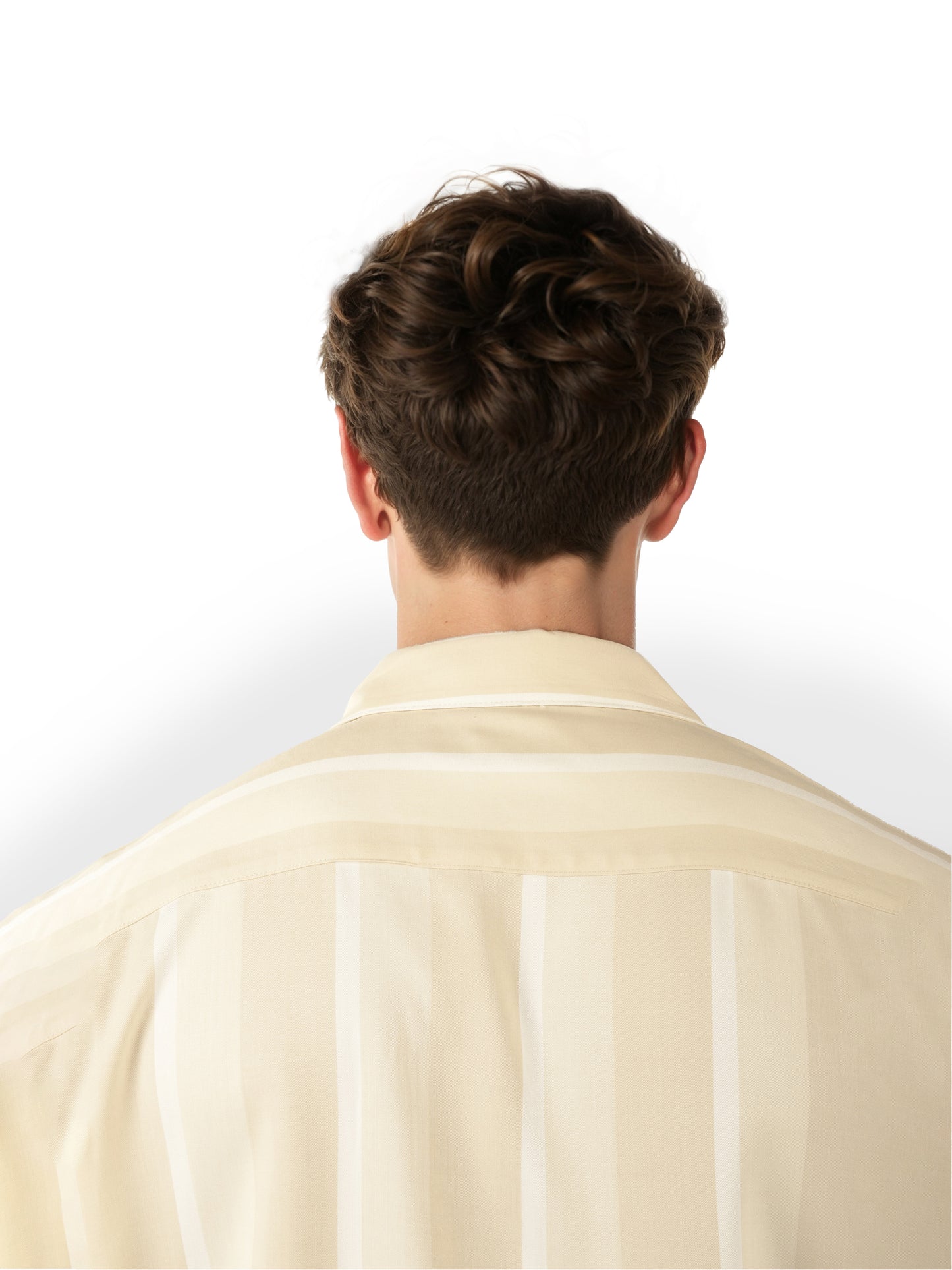 Celio* Striped Regular Fit Viscose Beige Shirt