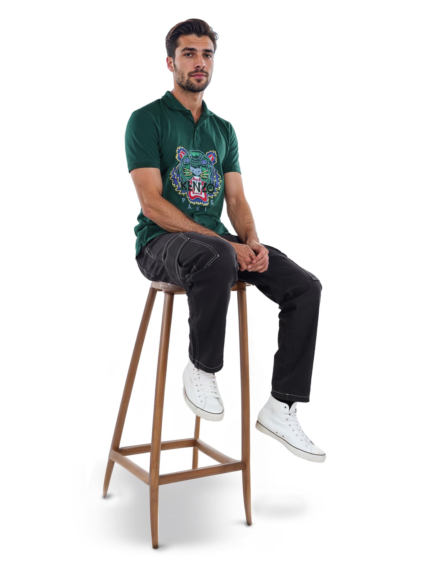 Celio* Cotton Straight Fit Black Trouser