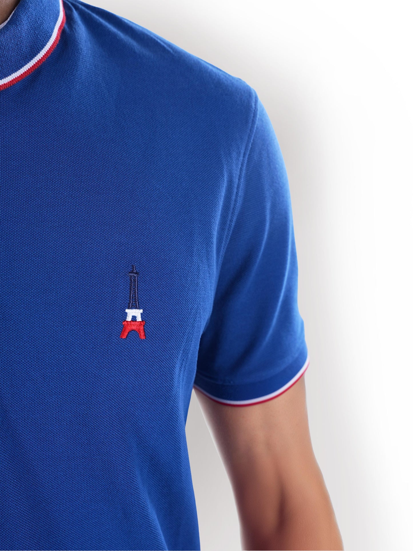 Celio* Solid Regular Fit Cotton Blue T-Shirt