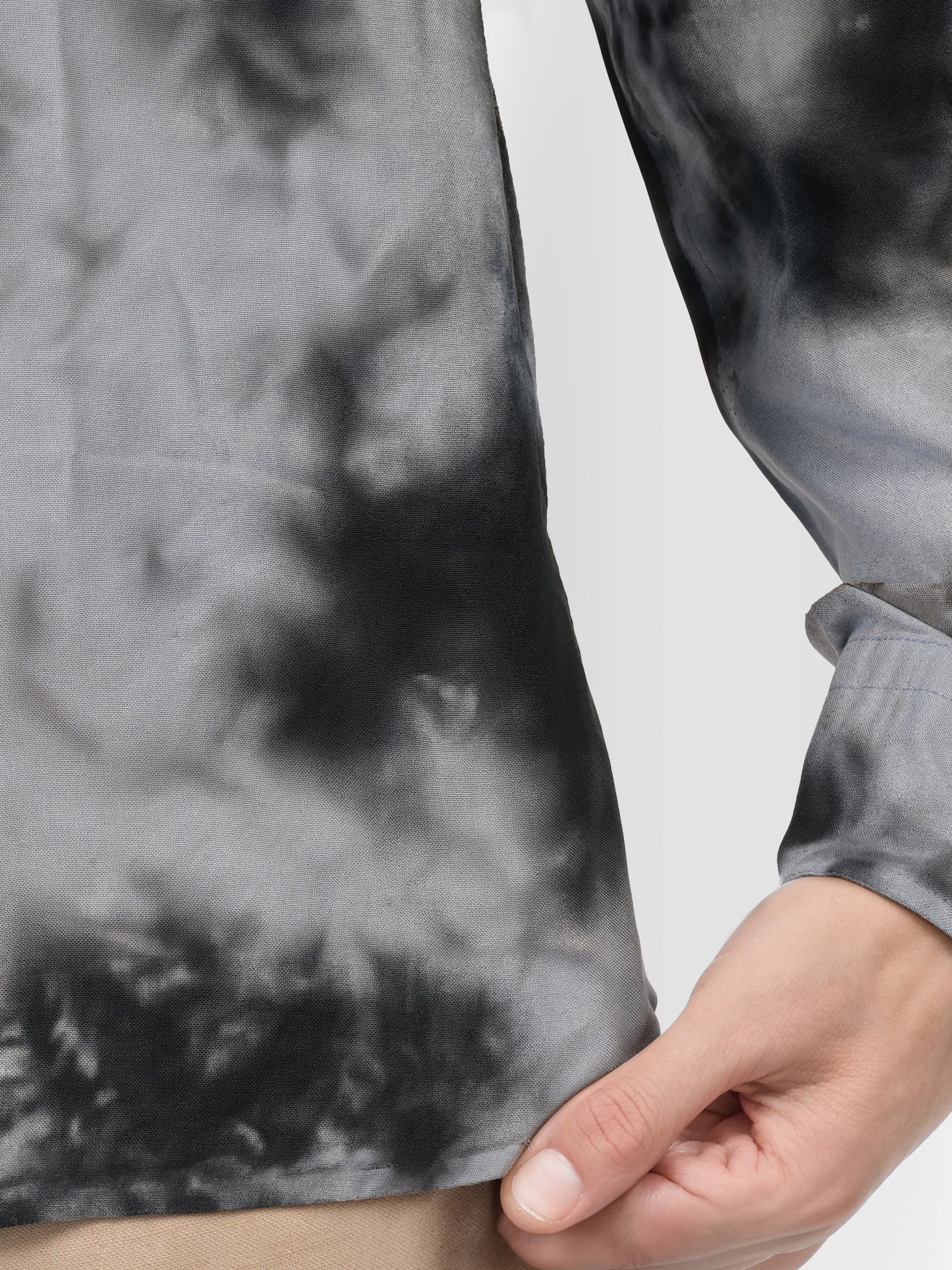 Celio* Tie Dye Regular Fit Viscose Blue Shirt