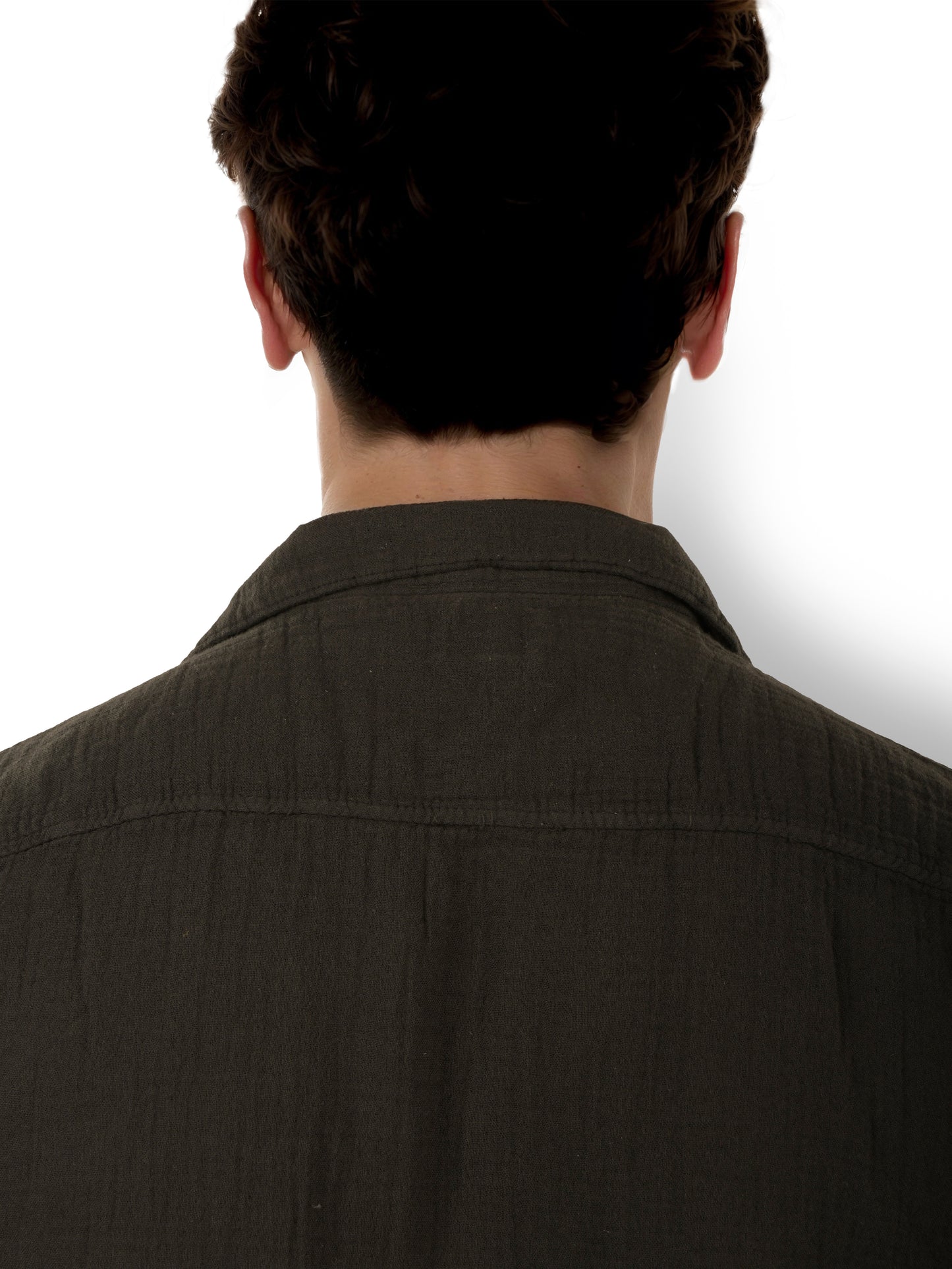 Celio* Solid Regular Fit Cotton Black Shirt