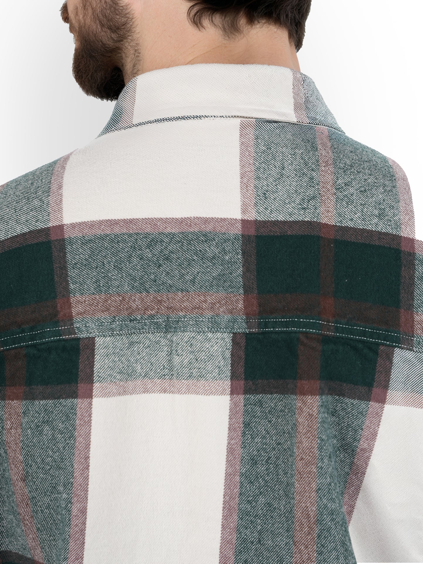 Celio* Checked Regular Fit Cotton Green Shirt