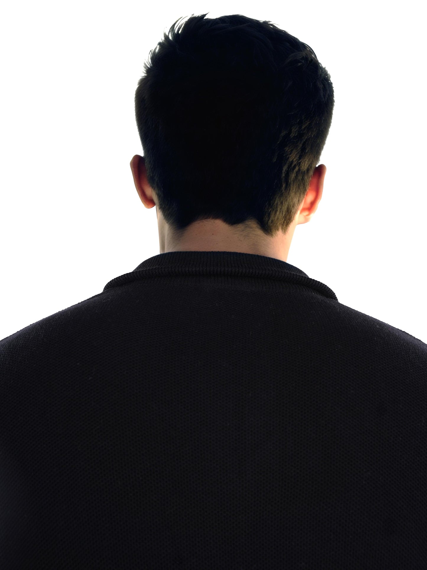 Celio* Solid Regular Fit Cotton Black Sweater