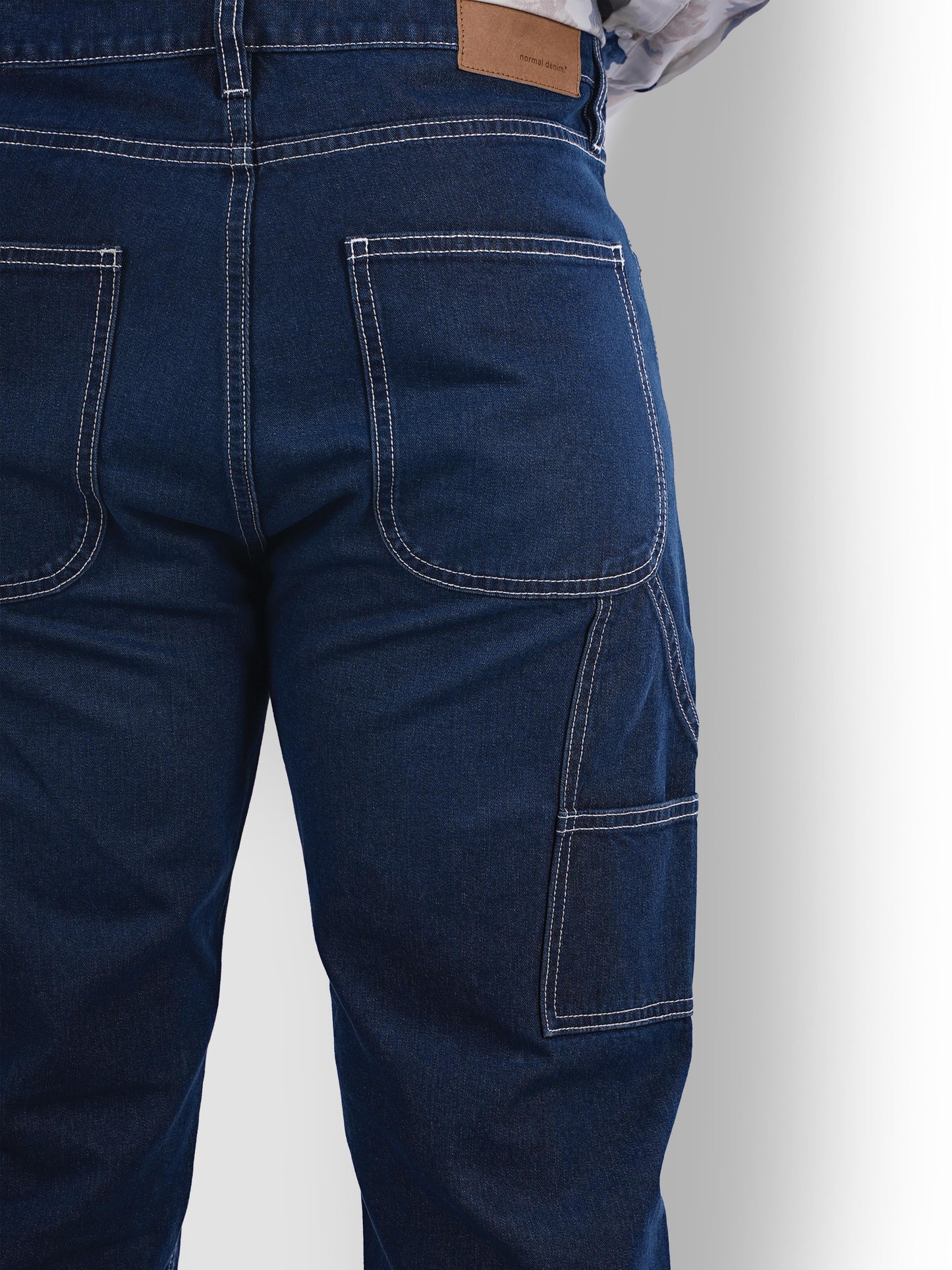 Celio* Cotton Loose Fit Blue Jean