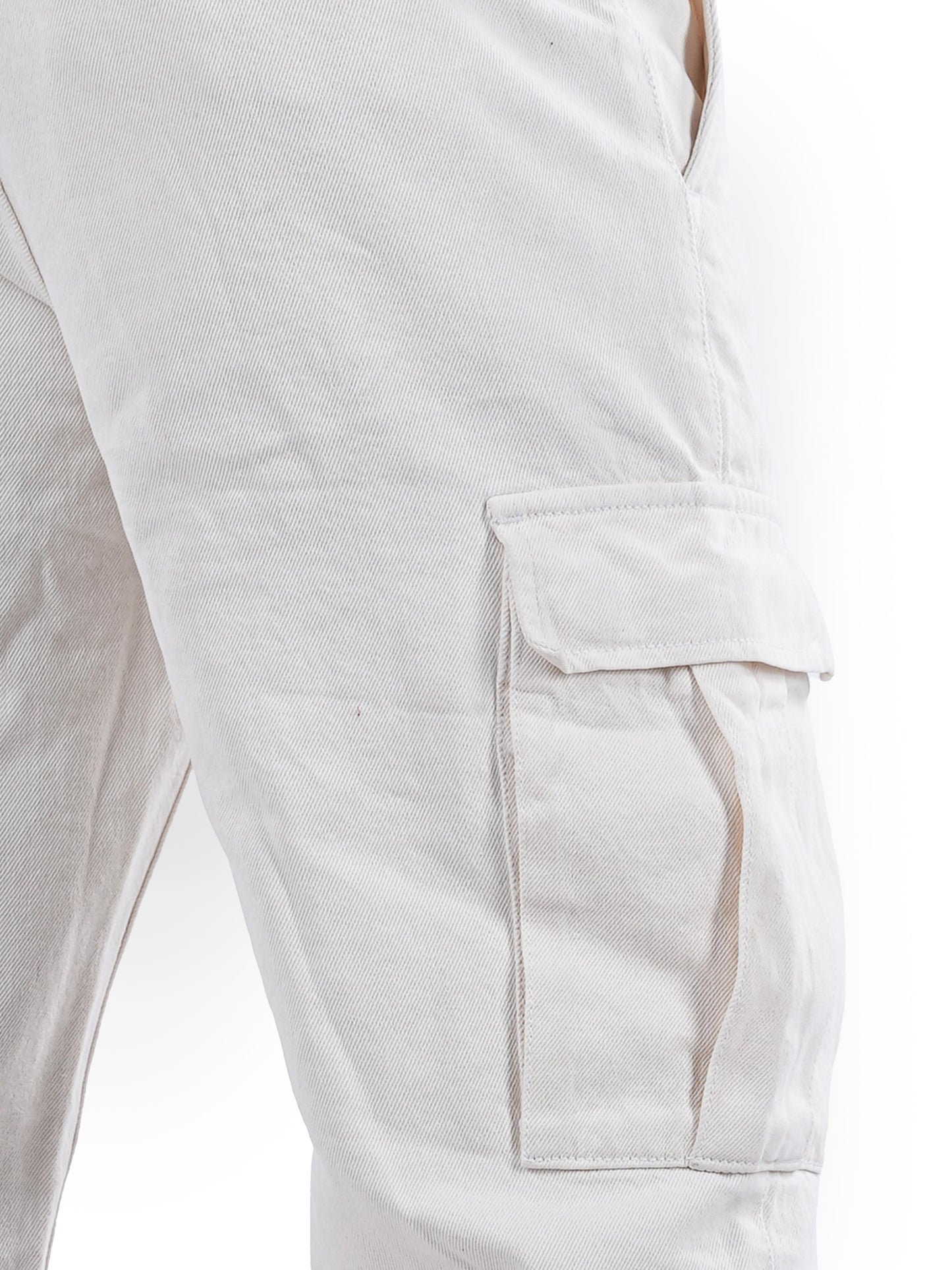 Celio* Cotton Straight Fit Beige Trouser