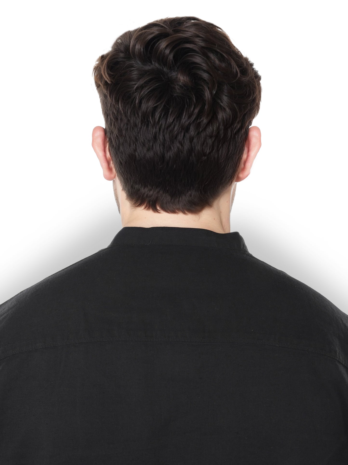 Celio* Solid Regular Fit Linen Navy Blue Shirt