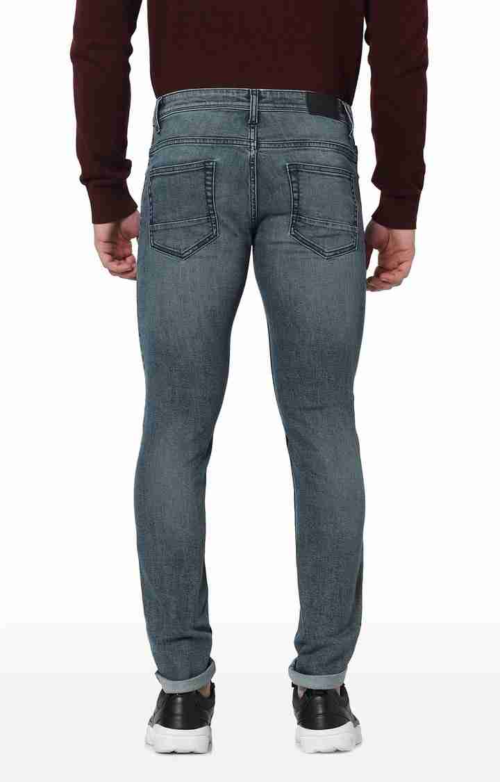 Celio* Cotton-Blend Straight Slim Fit Blue Jean
