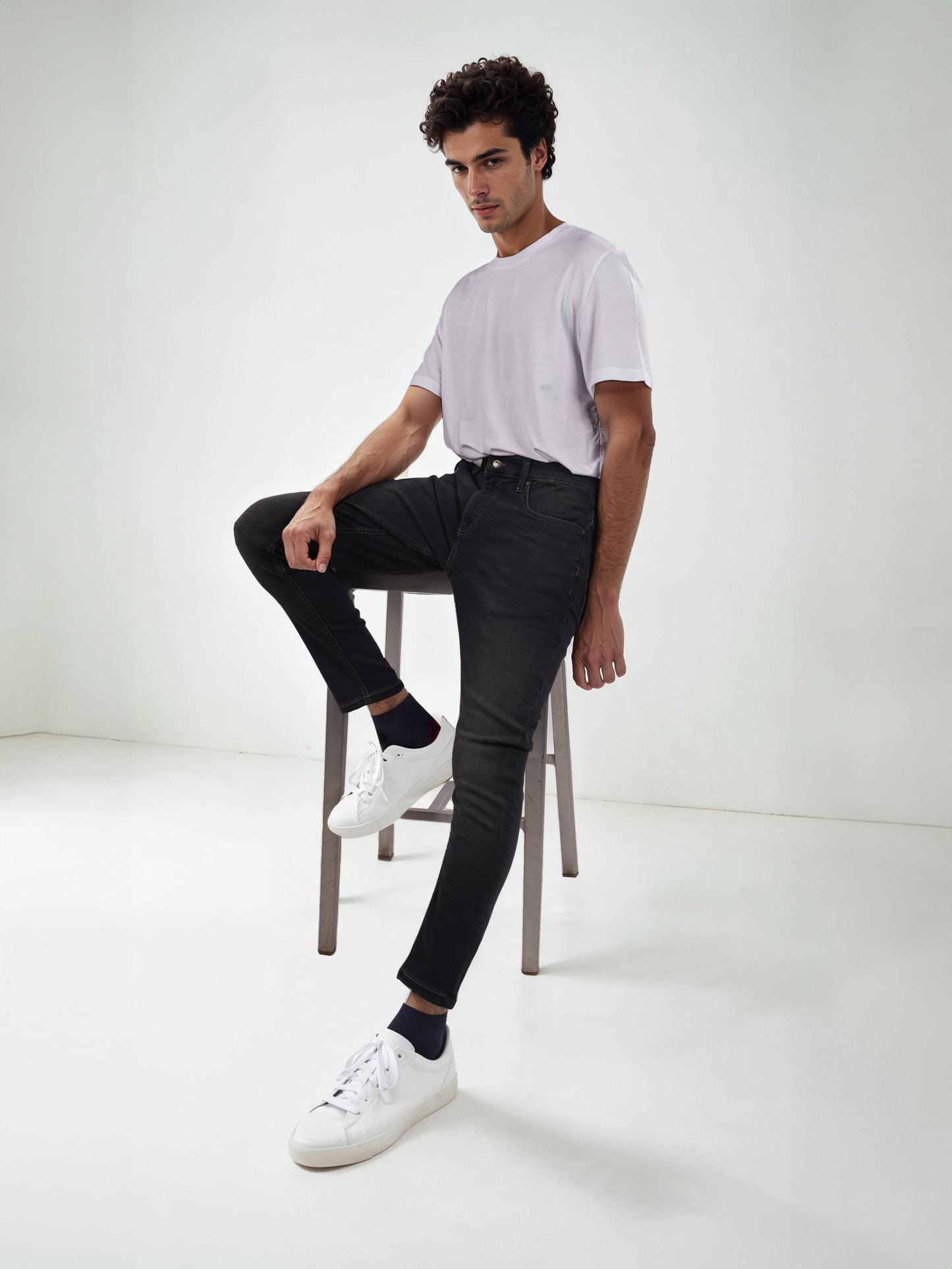 Celio* Cotton Skinny Fit Grey Jean