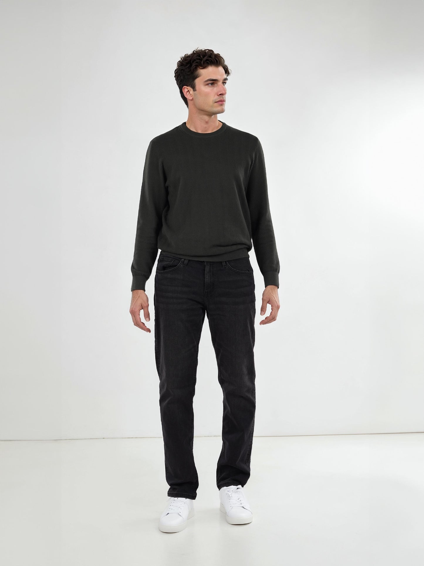 Celio* Cotton Straight Fit Black Jean