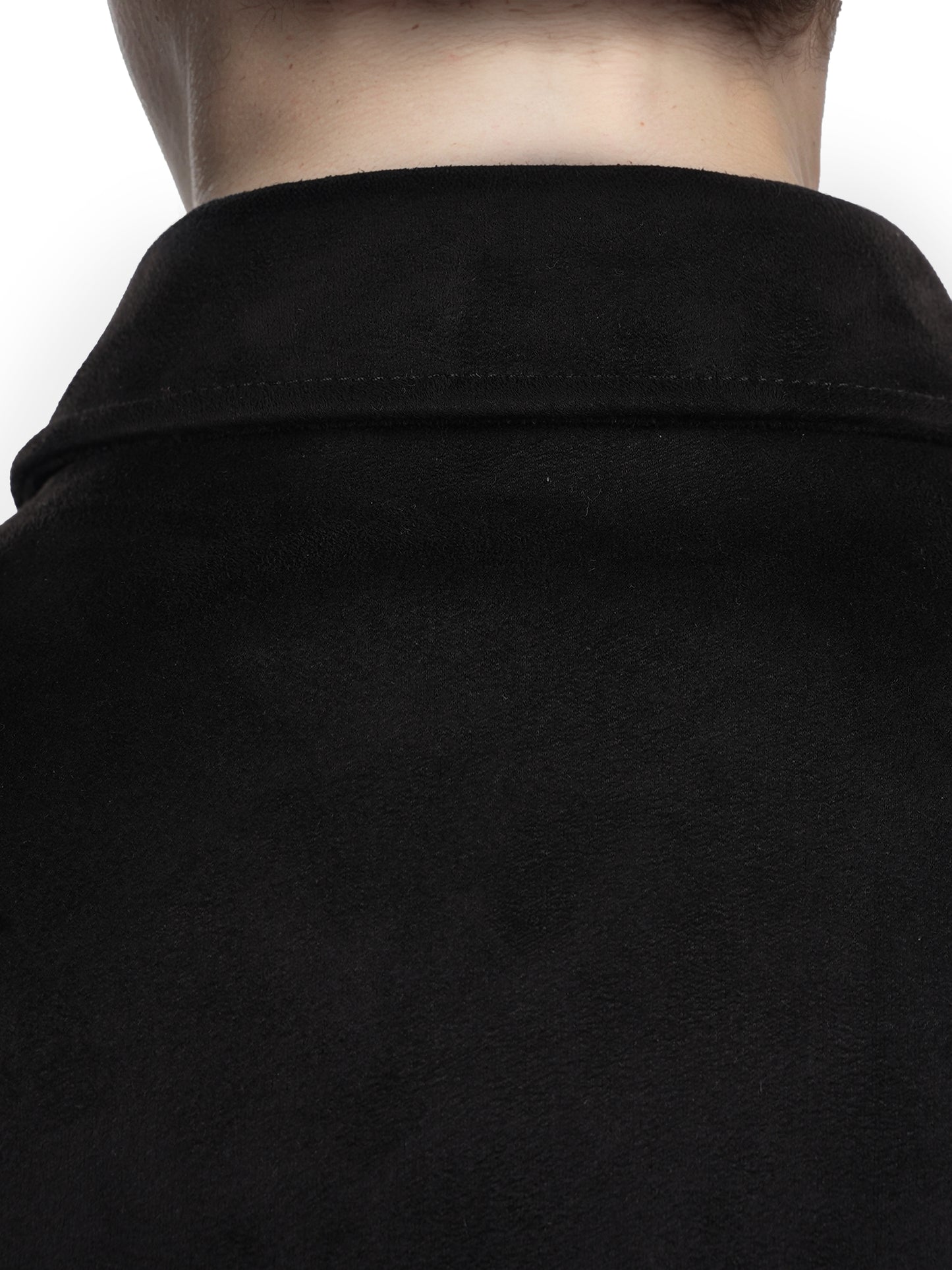 Celio* Solid Regular Fit Polyester Black Jacket